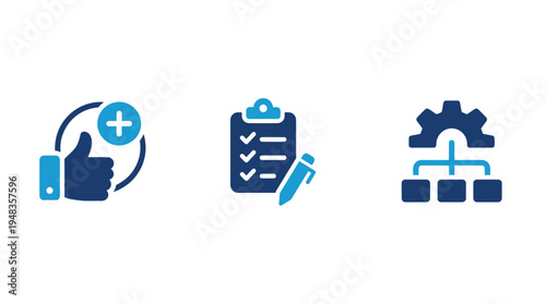 Business Strategy Icons For Marketing Planning And Development Concepts