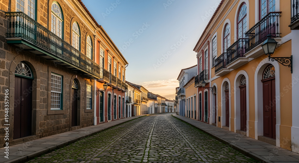 Fototapeta premium narrow street in the old town