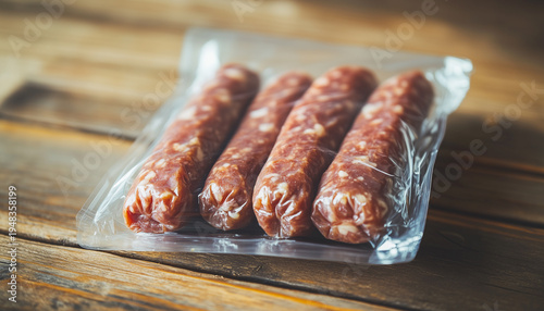 Sausages in vacuum packaging