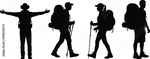 Black silhouettes set of professional baseball players performing various action poses including pitching catching and throwing balls isolated on white background for competitive sports concepts