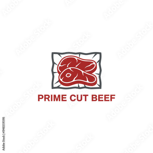 Fresh Raw Beef Steaks Graphic Illustration