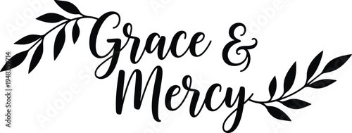 Elegant calligraphy logo with floral elements