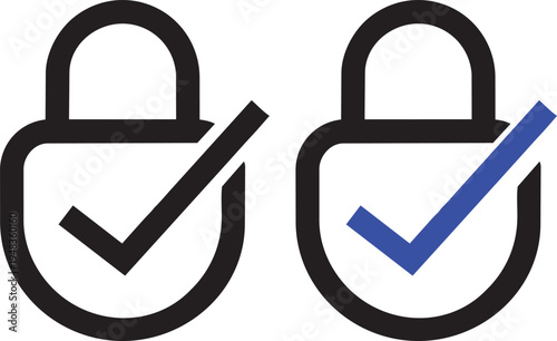 Security Assurance: A graphic composition featuring two padlocks with checkmarks, symbolizing security and validation. The imagery conveys trust, data protection, and secure transactions.