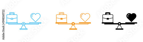 Work life balance icons