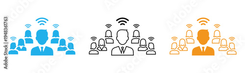 People communicating with wifi signals