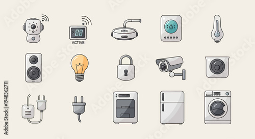 Collection of smart home devices and electrical components