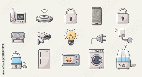 Collection of smart home devices and appliances