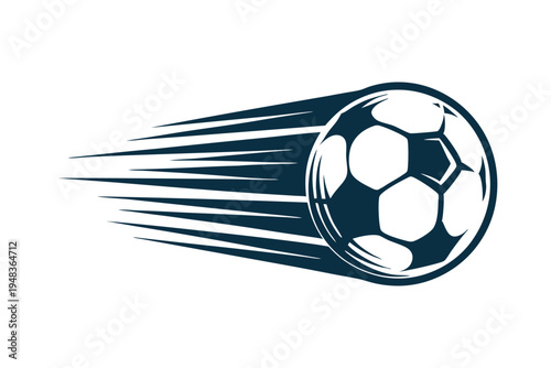 Action Packed Soccer Ball With Motion Trails Vector Graphic