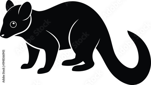 Colugo silhouette vector art Illustration