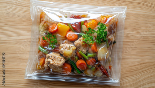Vacuum sealed ready meal