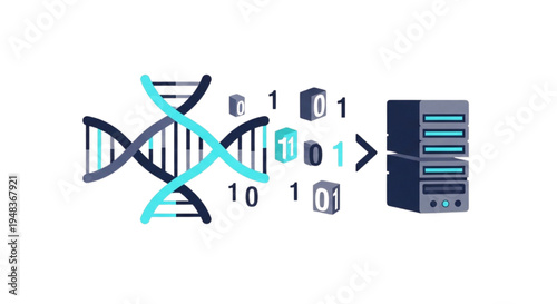 Genomic Data Conversion into Digital Information for Storage and Analysis