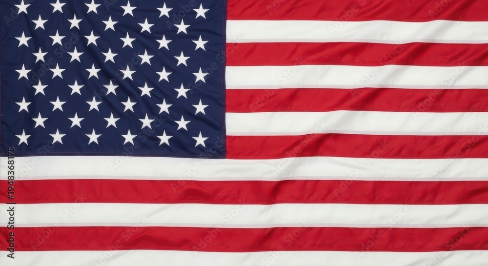 Obraz premium American flag waving with stars and stripes