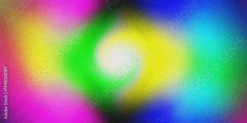 Noisy color gradient background grainy. noise texture gradient featuring soft transitions of pink yellow green blue hues blending into white, creating a smooth and minimalist background.