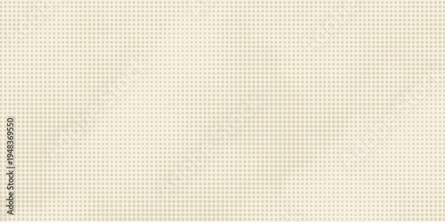 Vintage beige halftone paper texture. Retro craft ecru wallpaper with speckles, flecks, particles. Light cream grunge grain overlay background. Dirty dotted specked canvas material backdrop. Vector