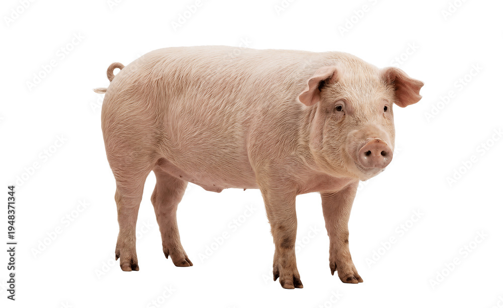 Fototapeta premium pig on white background