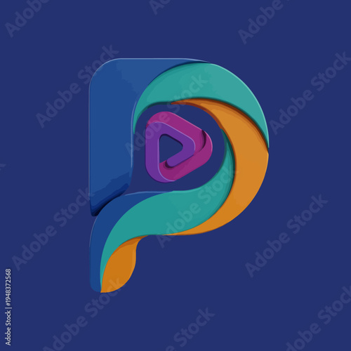 A bold and modern logo design showcasing interlocking shapes and vibrant colors, symbolizing connectivity, creativity, and innovation within the digital media landscape.
