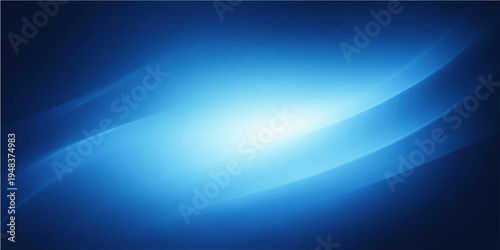 An abstract blue background design features a bright sky backdrop with glowing motion waves, shining sun rays, and light flare energy lines in a vector art wallpaper illustration