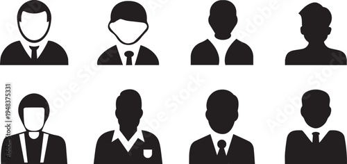 Essential collection of generic user profiles and people icons