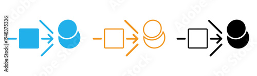 Data flow and transformation icons