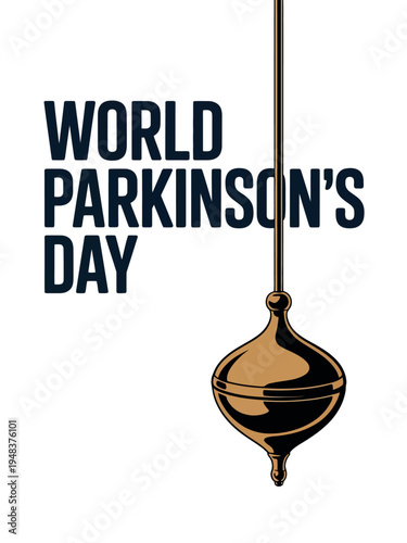 World Parkinsons Day with Spinning Top for Awareness