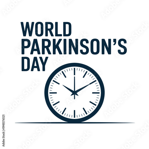 World Parkinson's Day Clock Design for Awareness, Time, and Support