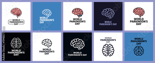 World Parkinson's Day Brain Design for Neurological Awareness and Support