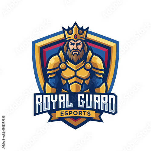 The striking king logo embodies strength and authority, perfect for esports teams aiming to project confidence and dominance in competitive gaming.