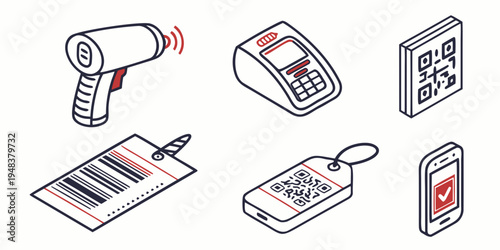 a collection of various hotel amenities and services Vector