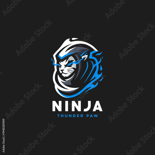 This vibrant lion logo showcases a blend of power and stealth through ninja elements, making it ideal for brands focused on strength, agility, and modern warrior themes.