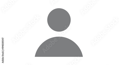 A simple gray silhouette of a person icon for user profiles