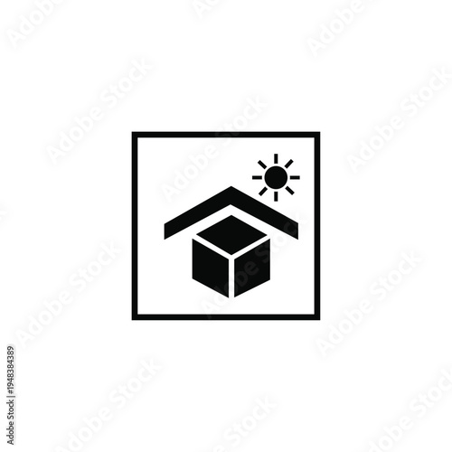 Packaging Symbol Protect from Sunlight and Heat Warning Icon