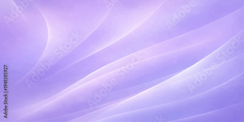 An abstract purple silk background features smooth flowing waves of pink and blue light, creating a soft motion design with a curved fabric texture for an artistic wallpaper illustration