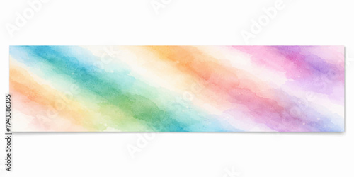 Bright rainbow watercolor background with an artistic paint texture and colorful vector elements for a bright wallpaper design