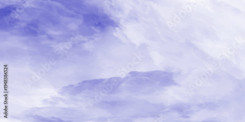 Wispy Purple and White Watercolor Clouds Abstract Background Texture with Soft Edges vector illustration