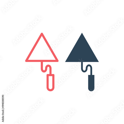 Trowel. Vector icons set template illustration.