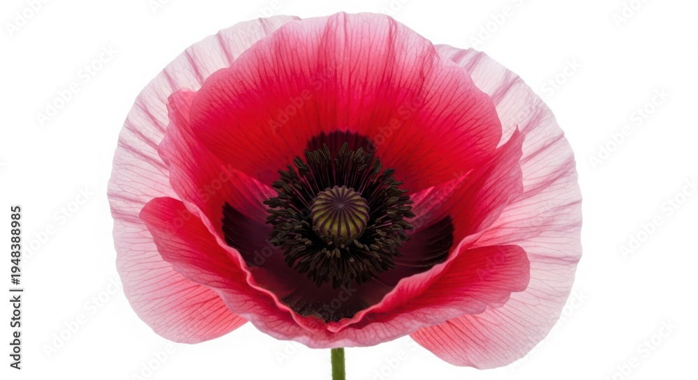 Fototapeta premium vibrant pink poppy flower close-up
