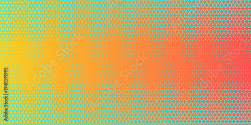 Abstract colorful halftone spiral dots on light color background. Illustration vintage polka art seamless halftone paper. Vector vortex circles and triangle technology. 