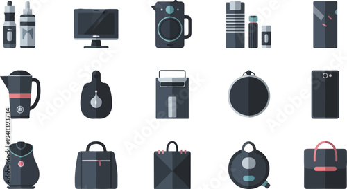 Collection of modern electronic devices and accessories