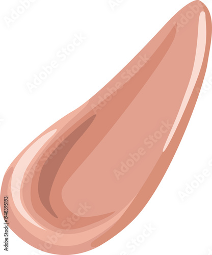 Vector illustration of cosmetic cream smear isolated on background. Skin care product texture.