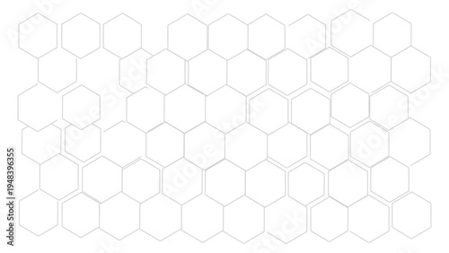 Seamless grey honeycomb pattern with hexagon shapes. Vector illustration