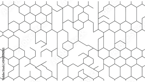 Seamless grey honeycomb pattern with hexagon shapes. Vector illustration