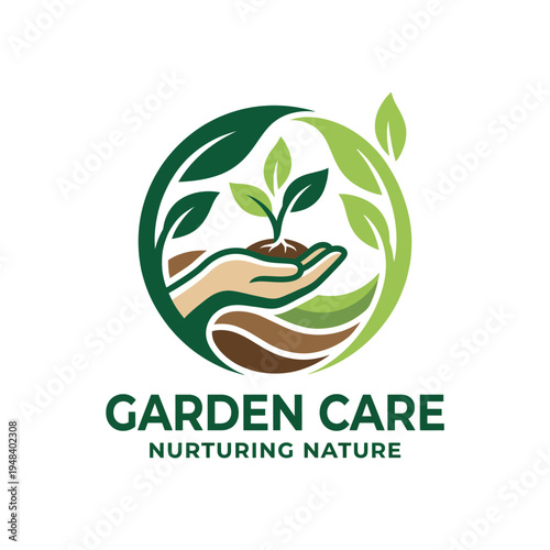 The image depicts a hand nurturing a small plant, symbolizing eco-friendly gardening practices and the importance of caring for nature in our lives and communities.