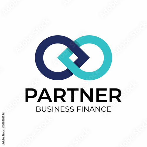 The image features a sleek infinity symbol rendered in two colors, representing enduring partnerships in business finance, emphasizing trust, collaboration, and growth.
