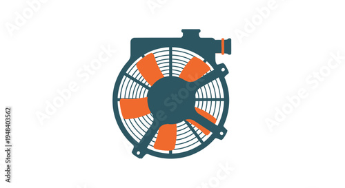 Electric Fan Blades Spinning Fast.