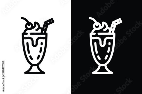 Smoothie vector icon graphic isolated sketch illustration on white background.