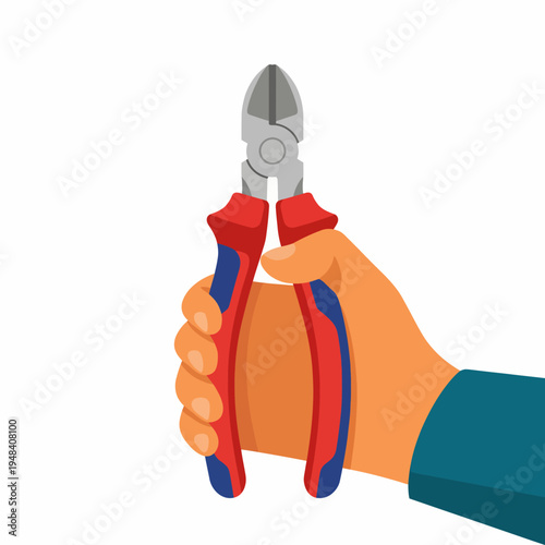 This image features a hand gripping a pair of pliers, symbolizing the essence of DIY craftsmanship, creativity, and the joy of creating functional projects by hand.