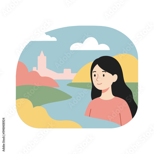 Woman with long dark hair smiling.