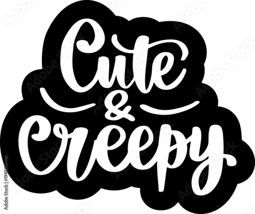 Halloween lettering phrase. Hand drawn spooky typography vector.
