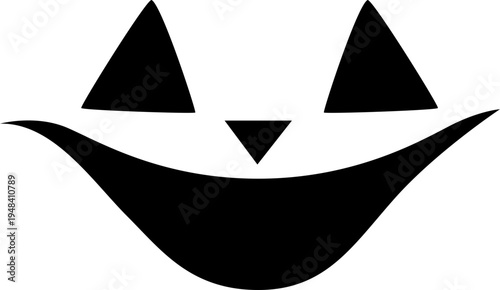 Cute Halloween ghost character silhouette. Simple spooky vector illustration isolated.