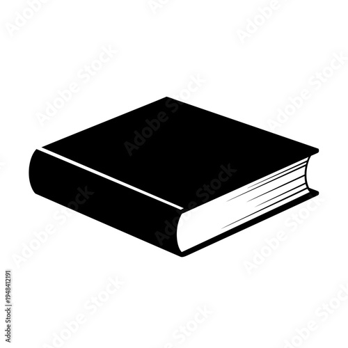 Black book with white pages.